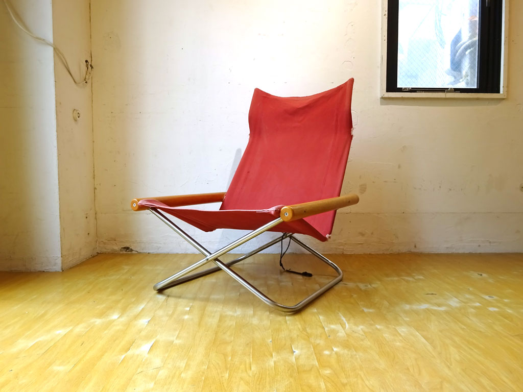 ニーチェア エックス Ny chair X フォールディングチェア レッド 折畳 チェア 新居 猛 MoMA 中古品 買い取りしました。