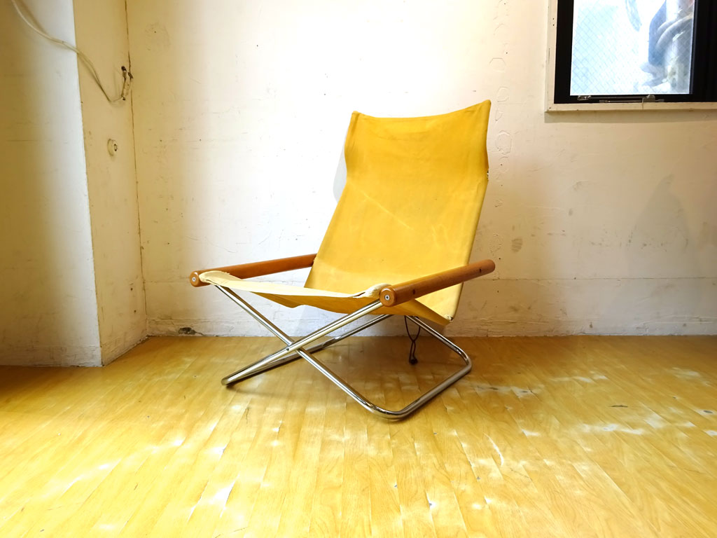 ニーチェア エックス Ny chair X フォールディングチェア イエロー 折畳 チェア 新居 猛 MoMA 中古品 買い取りしました。