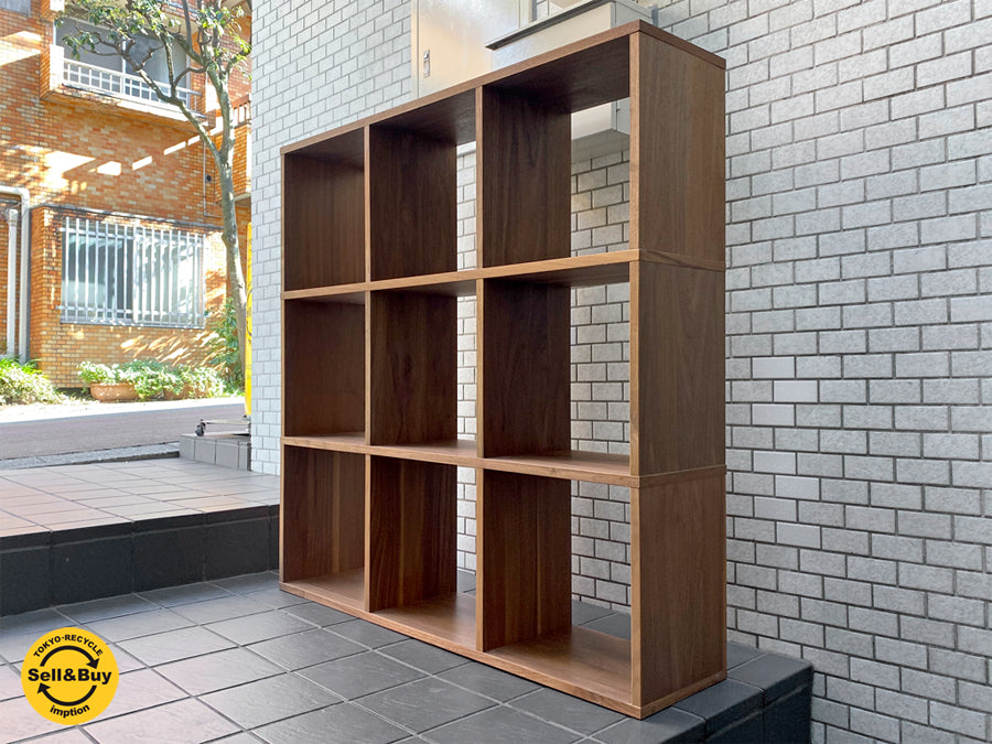 無印良品 MUJI 3×3 ウォールナット オープンシェルフ スタッキングシェルフ 　中古品 買い取りしました。