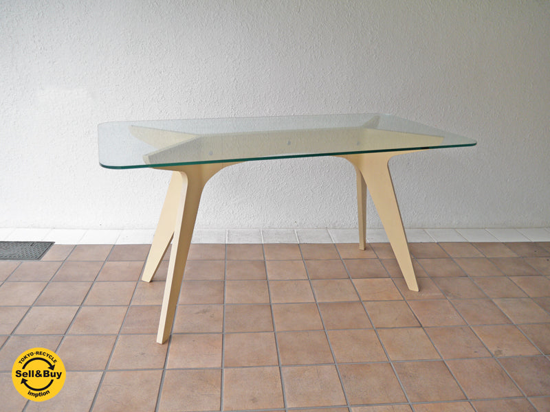 イーアンドワイ E&Y ペガサス ダイニングテーブル PEGASUS DINING TABLE W140cm Sサイズ ビーチ プライウッド ナチュラル 定価￥118,800- Alex Macdonald　デザイン ～ギリシア神話・ペガサスの名を冠した   テーブル！！天翔ける馬をイメージした優雅なフォルムは、その名に相応しい！！～【 買取と販売とレンタルのお店 】