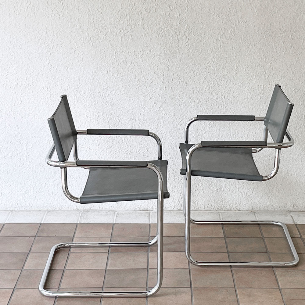 スタジオライン studio Line S34 カンティレバー アームチェア ダイニングチェア Mart Stam マルト スタム イタリア製 村田合同取り扱い リプロダクト～歴史を刻む チェア～