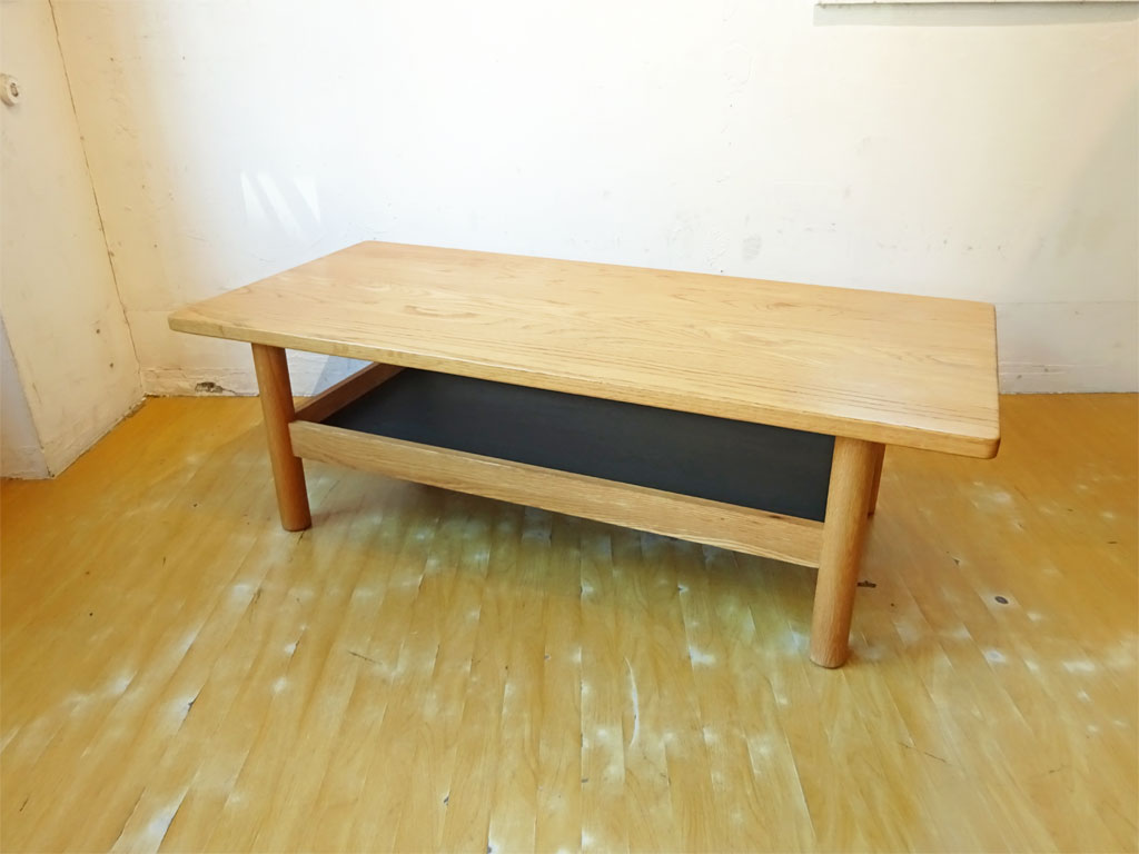 イデー IDEE ディモンシュ ローテーブル DIMANCHE LOW TABLE ホワイトオーク無垢材×ブラックグリーン コーヒーテーブル 現行 中古品 買い取りしました。