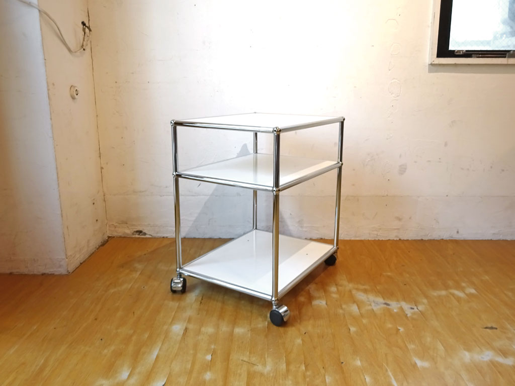 ハラーシステム USM Haller ハラーワゴン キャスター キャビネット ホワイト デスクからリビングなどにも 中古品 買い取りしました。