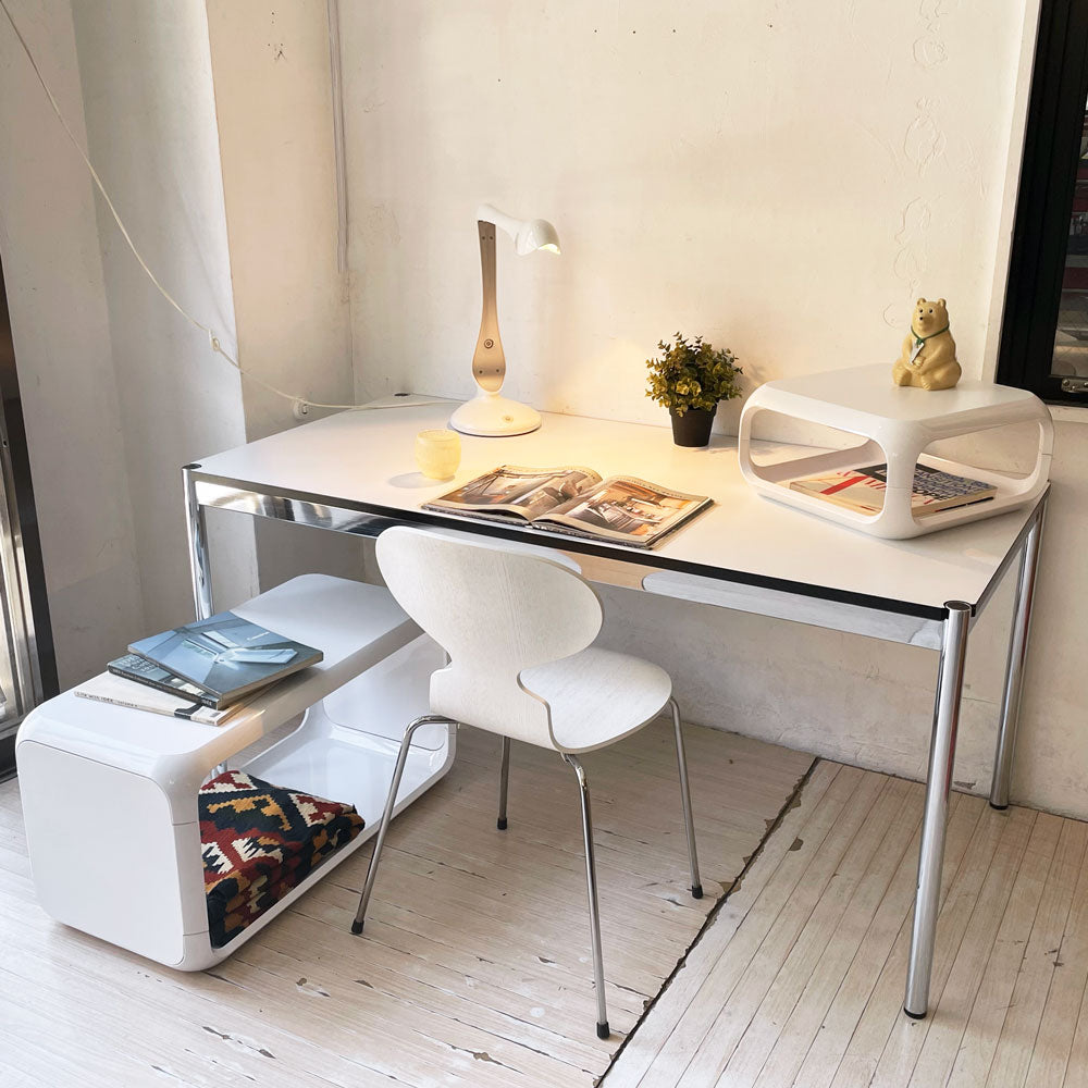 【下北沢店】ユーエスエム ハラー USM Haller モジュラーファニチャー ハラーテーブル ワーキングデスク パールグレーラミネート(ホワイト) アジャスター 高さ調整機能付 スイス 買取させていただきました。