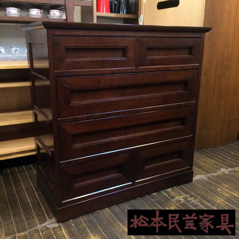 松本民芸家具 B型整理タンス / ミズメザクラ 無垢材フレーム ～ 匠の技が美しく佇む 【買取と販売とレンタルのお店】