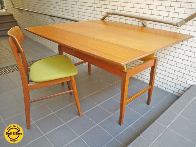 HMB mobler ビンテージ チーク材 エレベーターテーブル 伸長昇降式 センターテーブル ダイニングテーブル 兼用 スウェーデン  ～ギミックにときめく北欧ビンテージ～ 【 買取と販売とレンタルのお店 】