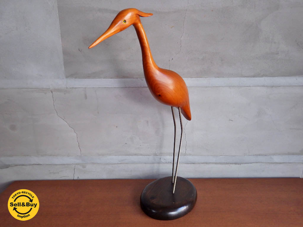 パインバード The Pinebird ブルーヘロン BlueHeron オオアオサギ バード 木製 オブジェ 中古品 買い取りしました。学芸大学店 出張買取もお任せ下さい。