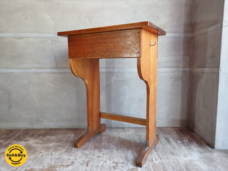 ジャパンビンテージ ライティングデスク 日本レトロ 古い木味家具　中古品 買い取りしました。学芸大学店 出張買取もお任せ下さい。
