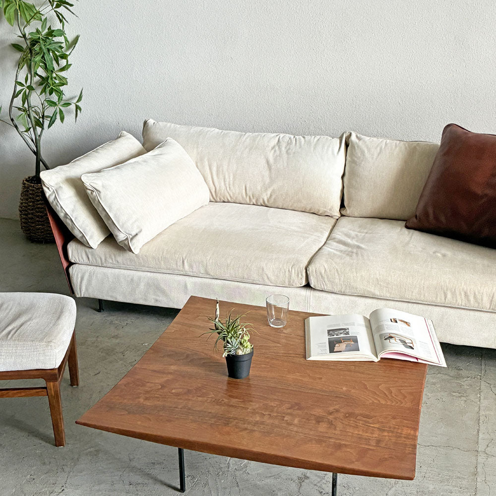 リッツウェル Rizwel ライトフィールド モデュラーソファ LIGHT FIELD MODULAR SOFA ファブリック オフホワイト系 本革 テラコッタ W248cm ラグジュアリーモダンテイスト 定価約179万円 ～ギャップに、心を奪われる。～