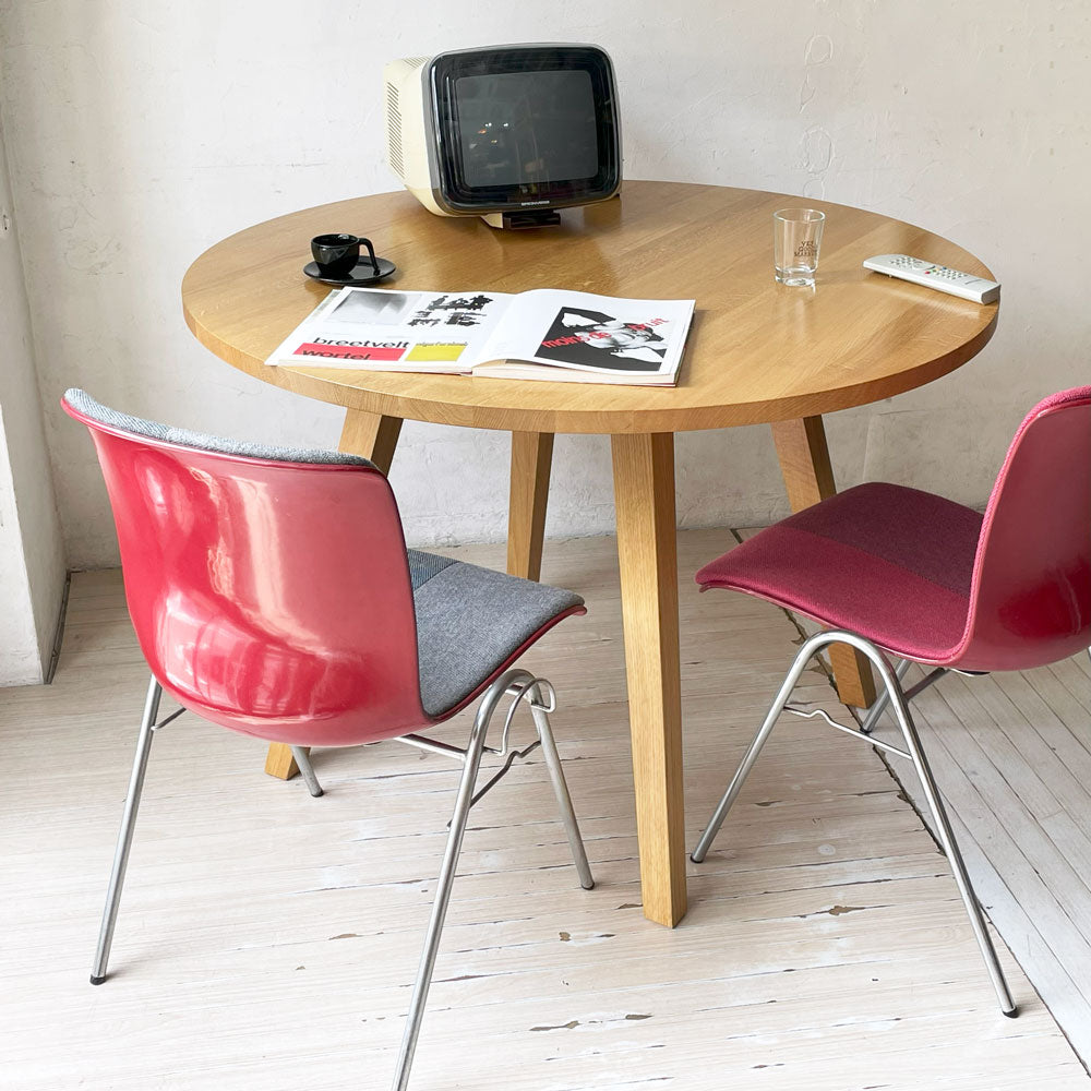 ワイスワイス WISE WISE アキ AKI SHN-104 ダイニングテーブル Φ105cm オーク無垢材 ウレタン塗装仕上げ～会話が弾む～