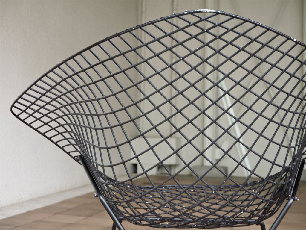 ノル Knoll ビンテージ ダイヤモンドチェア Diamond Chair  ハリー ベルトイア Harry Bertoia ブラック リペイント ミッドセンチュリー 名作  ～耀くダイヤモンド。 ～