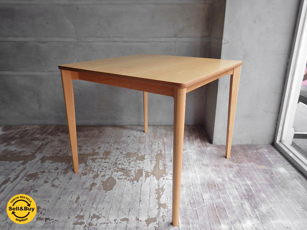 天童木工 TENDO ダイニングテーブル スクエア 幅80cm 水之江忠臣 Tadaomi Mizunoe 　中古品 買い取りしました。学芸大学店 出張買取もお任せ下さい。