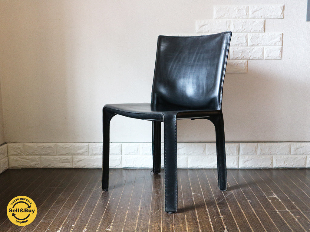カッシーナイクスシー cassina ixc. 412 キャブ CAB アームレス チェア 本革 イタリア モダンデザイン　中古品  買い取りしました。経堂店 出張買取もお任せ下さい。