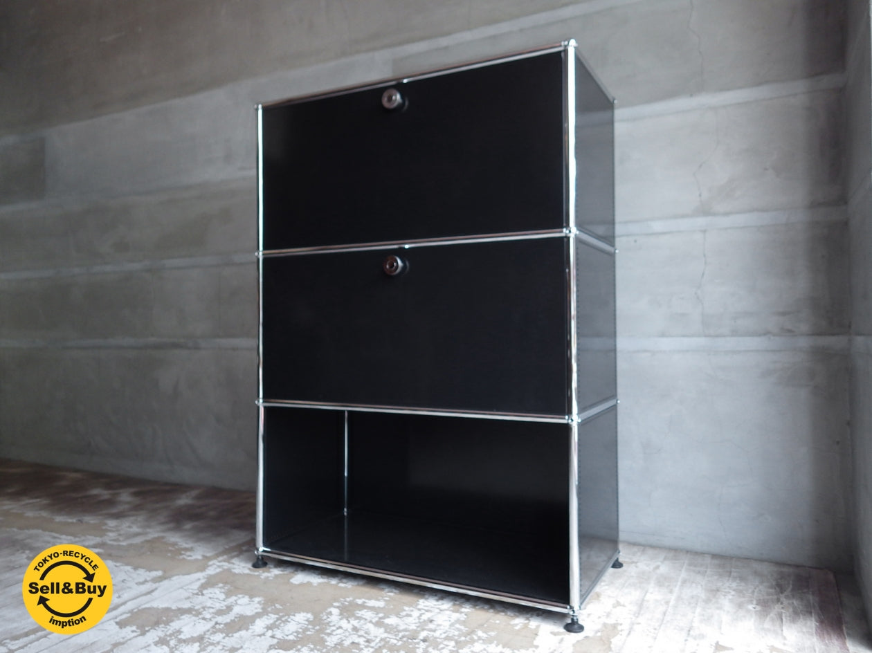ユーエスエム ハラー USM Haller モジュラーファニチャー ハラーシステム 1列3段 キャビネット ブラック 中古品 買い取りしました。