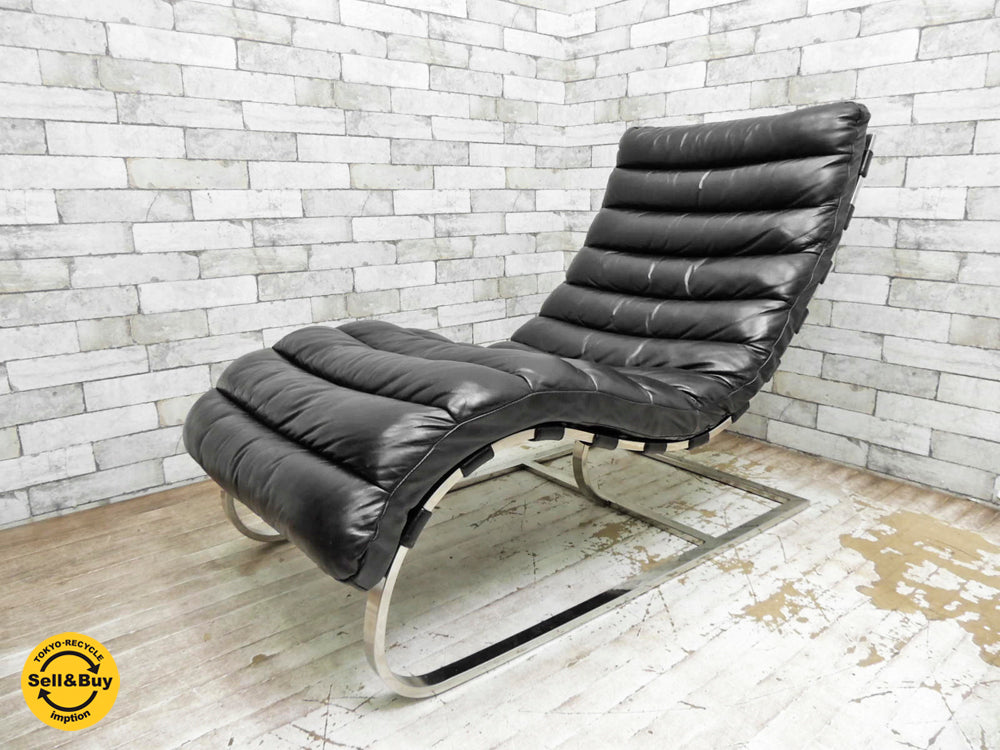 ハロ HALO ビルバオ デイベッド BILBAO DAYBED シェーズロング OLD SADDLE BLACK ビンテージ加工 ブラック 定価約216,000円 中古品 買い取りしました。