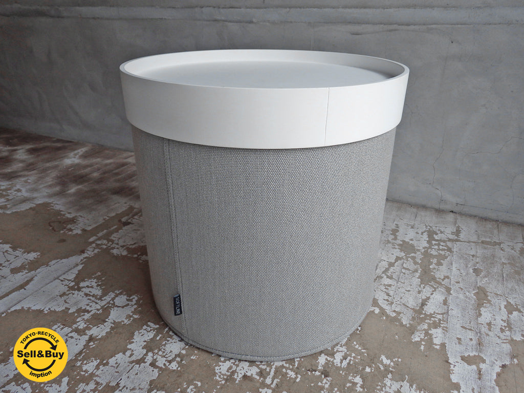 ソフトライン SOFTLINE ドラムス ハイタイプ パフ トレイ DRUMS POUF スツール ホワイトトレイ ローテーブル デンマーク 中古品 買い取りしました。
