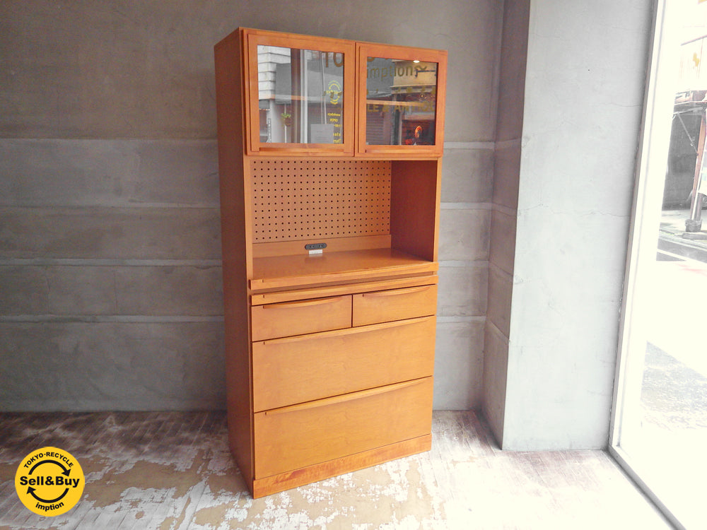 広松木工 Hiromatsu Furniture Inc. ルーチェ LUCE カップボード 食器棚 幅84cm 中古品 買い取りしました。