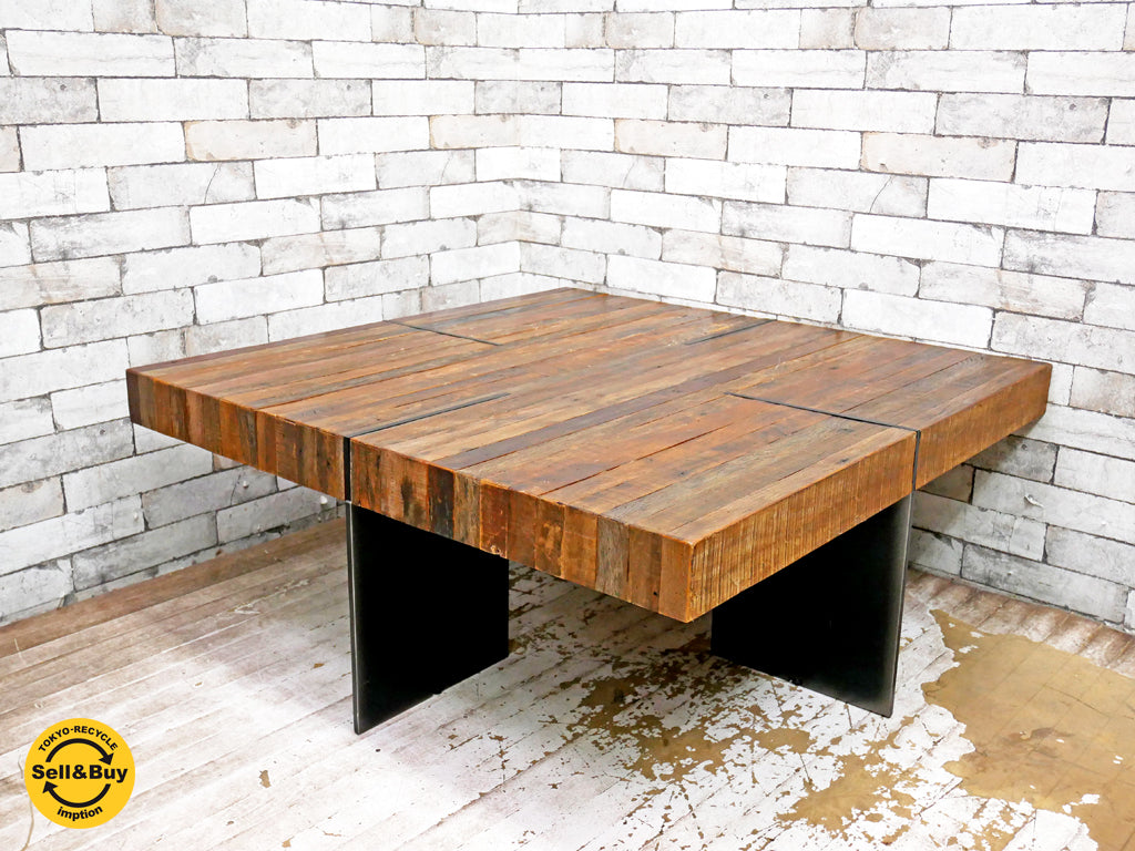 ビーナ bina アレック コーヒーテーブル ALEC COFFEE TABLE 廃材 スクラップウッド インダストリアルデザイン アスプルンド取扱い 廃盤 定価162,000円 中古品 買い取りしました。