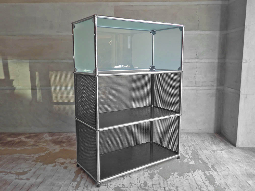 USMモジュラーファニチャー USM Haller USMハラー シェルフ 1列3段 フロストガラス 中古品 買い取りしました。