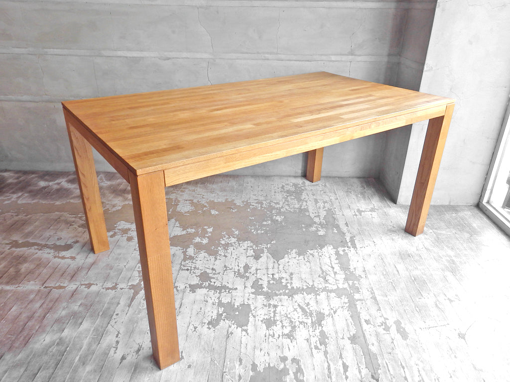 ワイスワイス wise wise サトヤマ SATOYAMA ダイニングテーブル クリ材 無垢集成材 W150cm 定価\122,040- 中古品 買い取りしました。