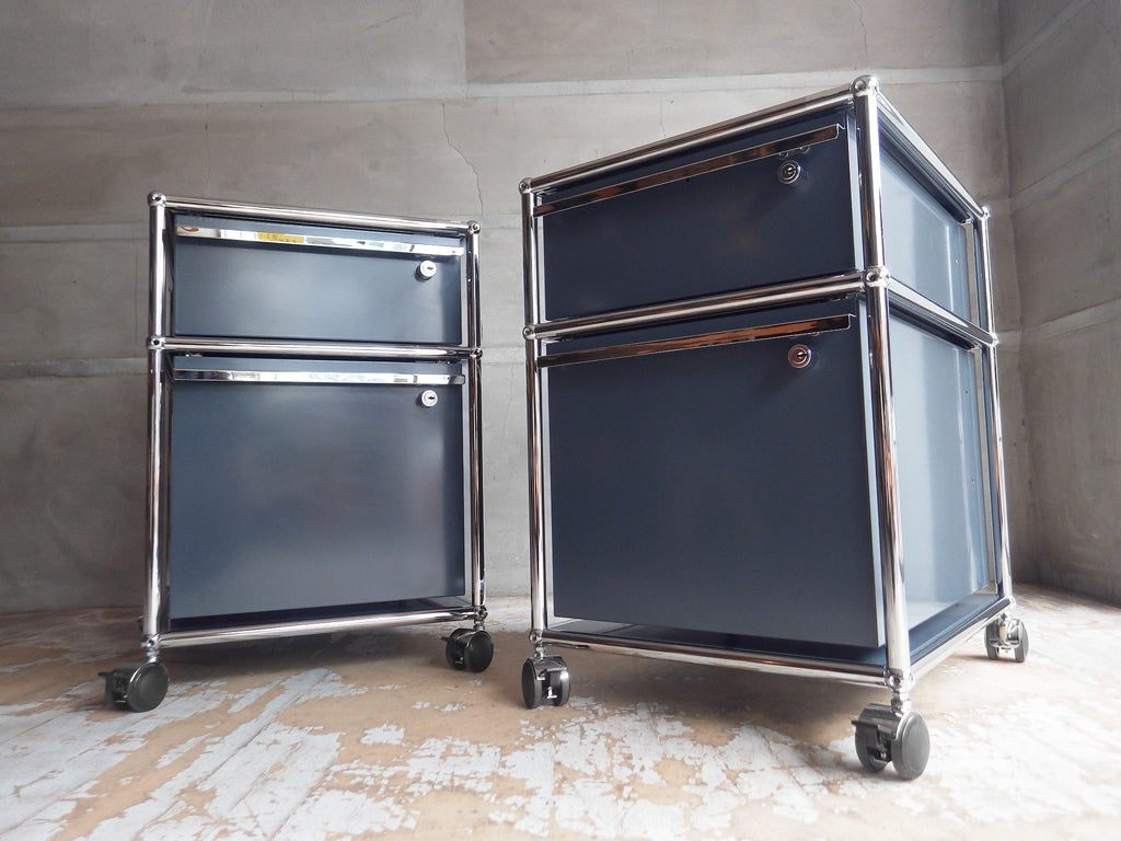 ユーエスエムハラー USM Haller モジュラーファニチャー Modular Furniture ハラーシステム ロールボーイ ワゴン デスクキャビネット アントラサイト ～オフィスに取り入れたい、使い勝手抜群のデスクワゴン～