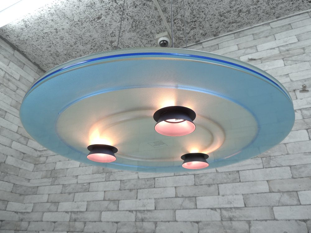 アルテルーチェ arteluce オーロラ ガラス ペンダントライト Aurora Pendant ペリー・キング サンティアゴ・ミランダ イタリア ビンテージ ポストモダン 中古品 買い取りしました。