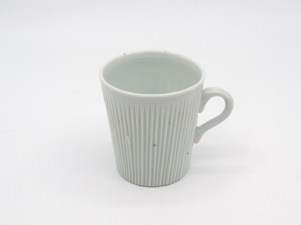 上泉秀人 しのぎ マグカップ 石灰釉 陶芸 現代作家  中古品 買い取りしました。