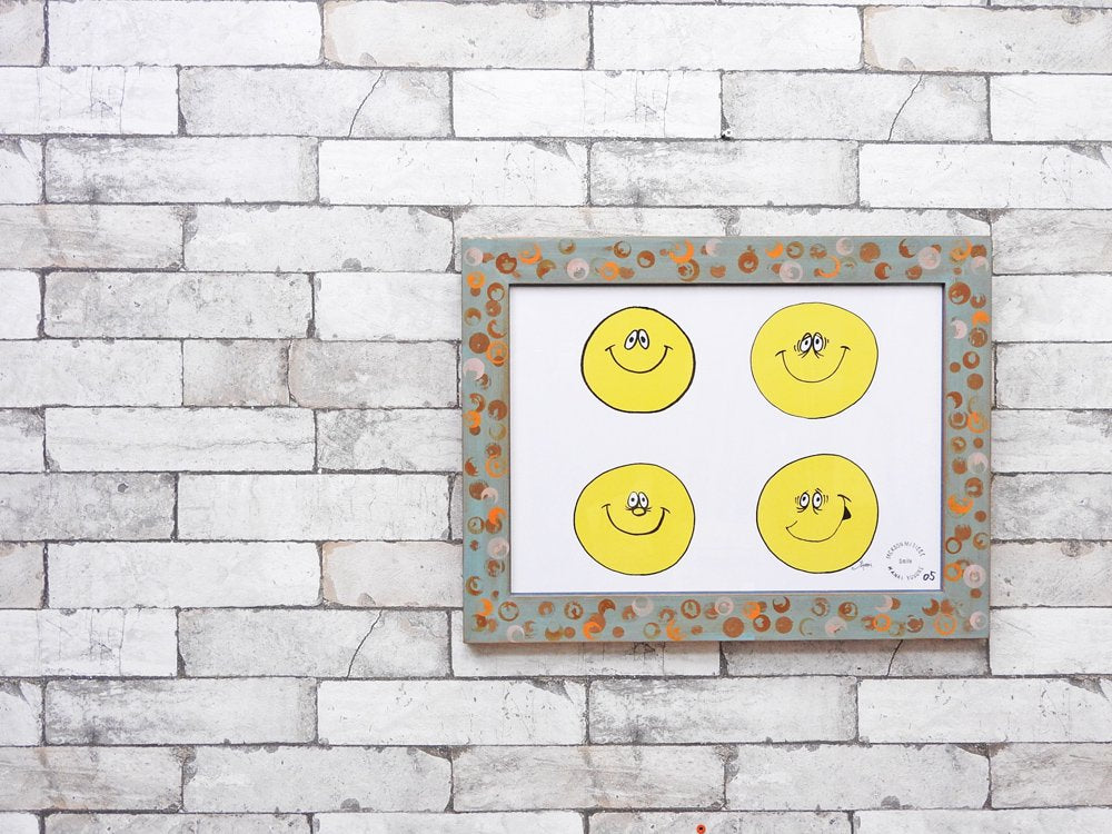 花井祐介 YUSUKE HANAI × ジャクソン・マティス JACKSON MATISSE スマイル SMILE ポスター プリント イラスト ストリートアート 額装品 希少  中古品 買い取りしました。