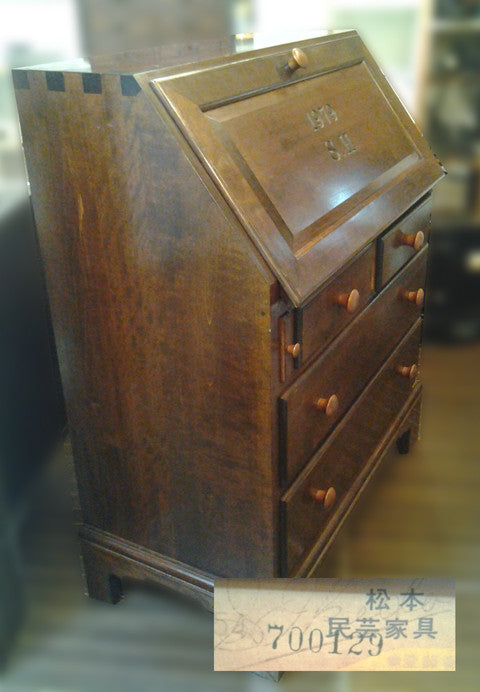 職人さんの家具～松本民芸家具/L型ビューロー（ミズネ桜：無垢材）【買取＆販売＆レンタル】