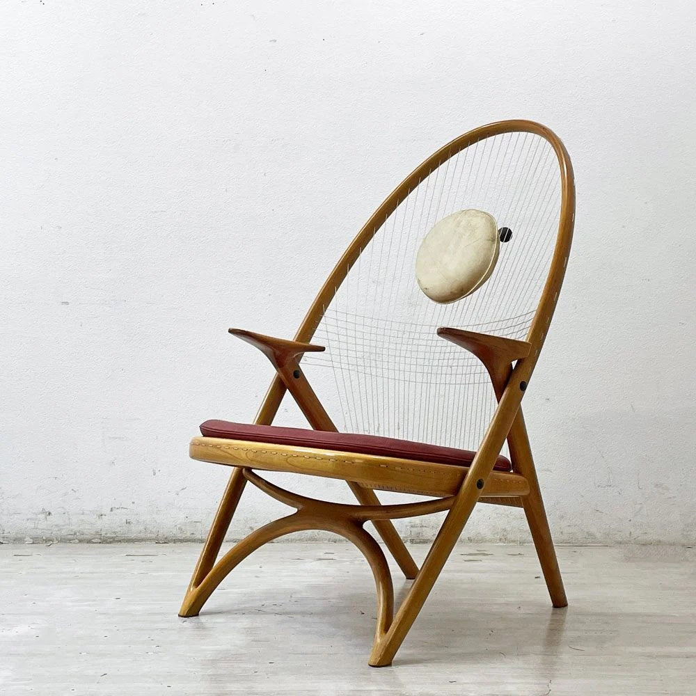 【祖師ヶ谷大蔵店】ニールス・ロス・アナセン Niels Roth Andersen ラケットチェア Racket Chair チェリー材 ナイロンガット ヘルゲ・ヴェスターガード・イェンセン Helge Vestergaard Jensen デンマーク 北欧 ビンテージ 希少 買取させていただきました。