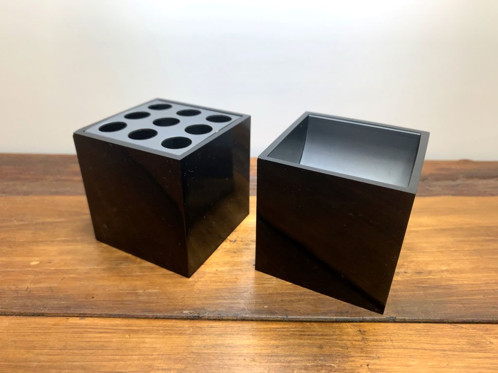 ダネーゼ DANESE maiorca ペン立て＆クリップトレー セット ブラック ブルーノ・ムナーリ MoMA イタリアモダン 中古品  買い取りしました。