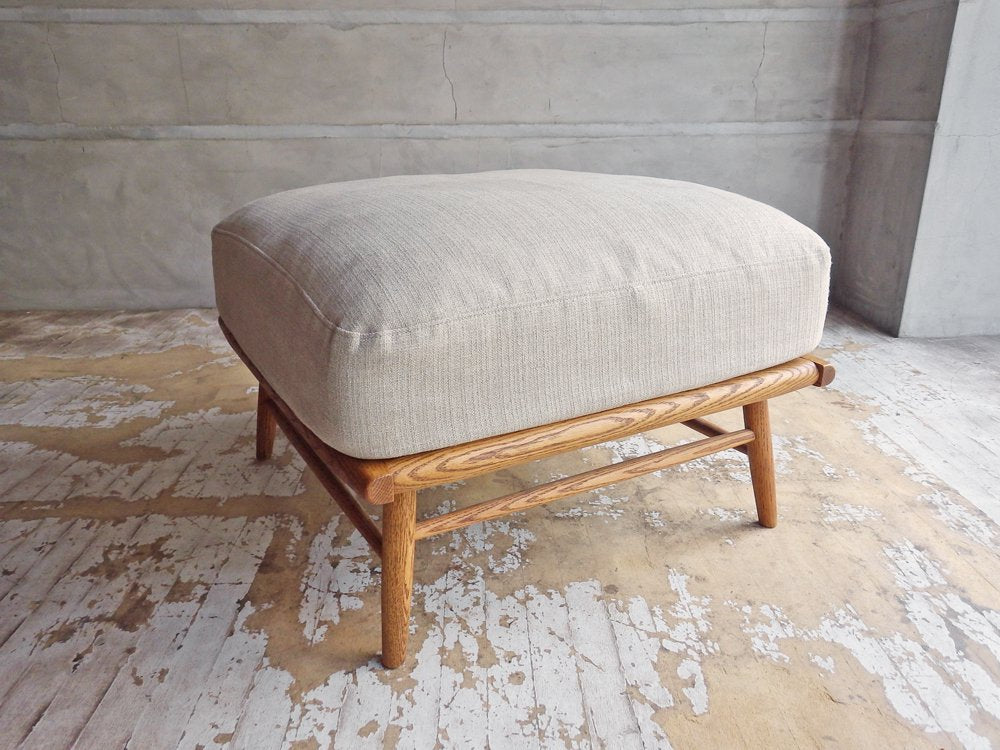 モモナチュラル Momo Natural クラウド CLOUD オットマン オーク材 ファブリックシート ベージュ系 スツール 中古品 買い取りしました。