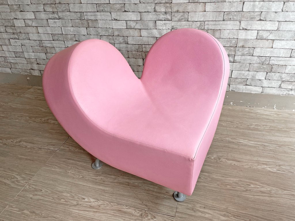 イデー IDEE ジョリー ケー JOLY COEUR ラウンジチェア 1人掛けソファ クラウディオ・コルッチ PVCレザー ピンク 受注生産品 中古品  買い取りしました。