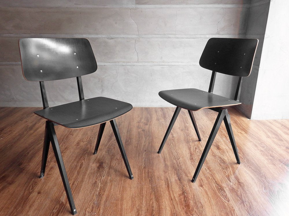 ガルファニタス Galvanitas MODEL S.16 コンパスレッグチェア ブラック セメントグレイ ミッドセンチュリー オランダ ドイツ 各 定価44,000円 2脚 中古品 買い取りしました。