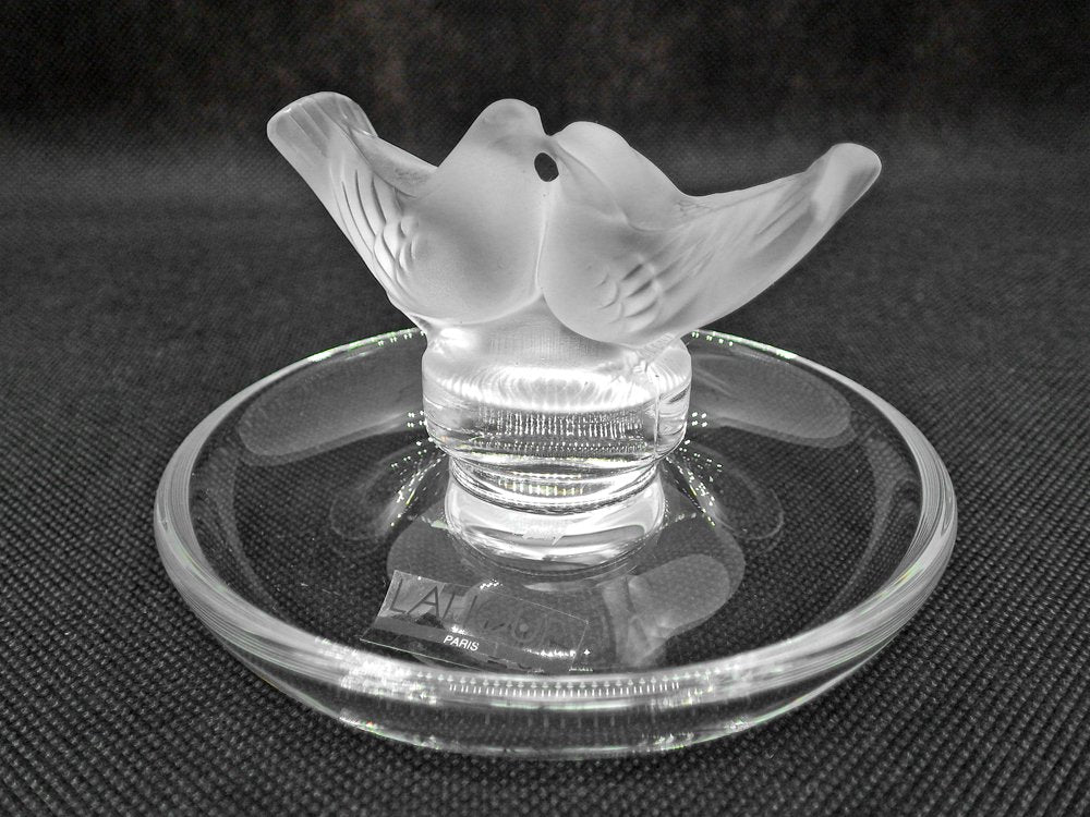 ラリック LALIQUE ドゥ・コロンブ Deux Colombes リングトレイ 鳩 アールヌーボー ハンドメイド フランス 中古品 買い取りしました。
