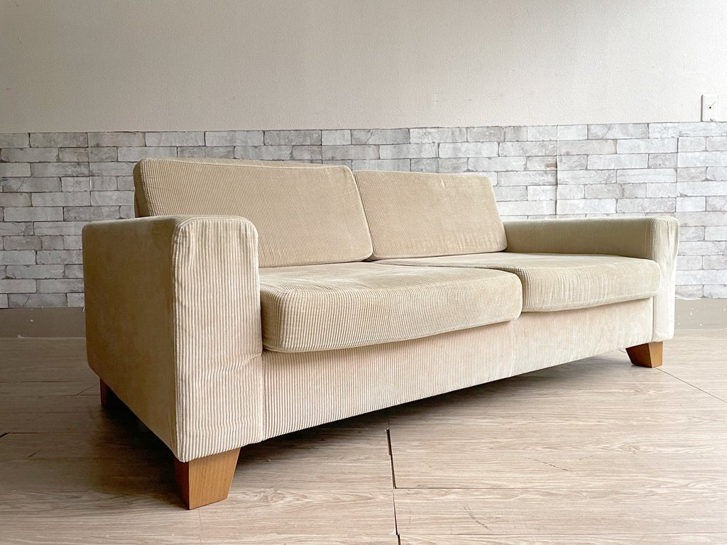 ジャーナルスタンダードファニチャー journal standard Furniture リヨン ソファ LYON SOFA 2P コーデュロイ生地 アッシュ材  ～コーデュロイ生地を使用した流行のデザイン～