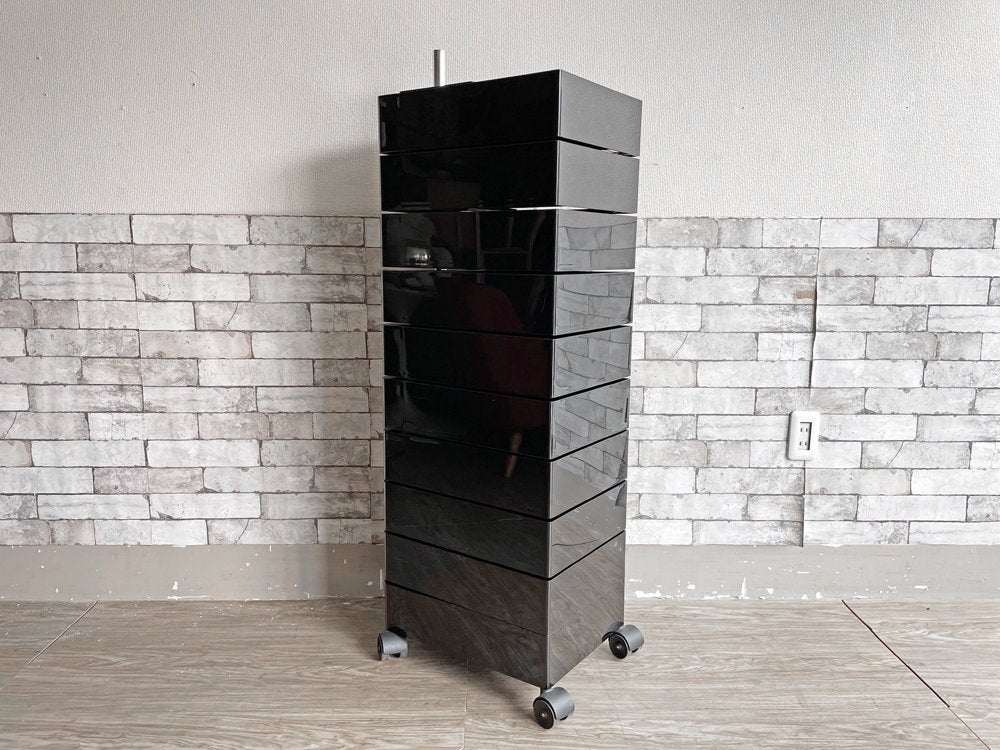マジス MAGIS 360°Container 10段コンテナ ブラック コンスタンチン・グルチッチ モダンデザイン 定価￥154,000- 中古品  買い取りしました。