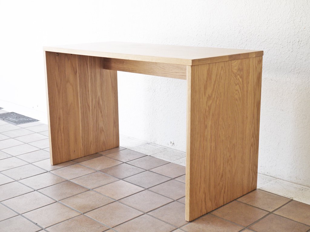 無印良品 MUJI オーク無垢材 コの字 デスク W110cm 配線トレー付き ナチュラル シンプルデザイン 廃番品 中古品 買い取りしました。