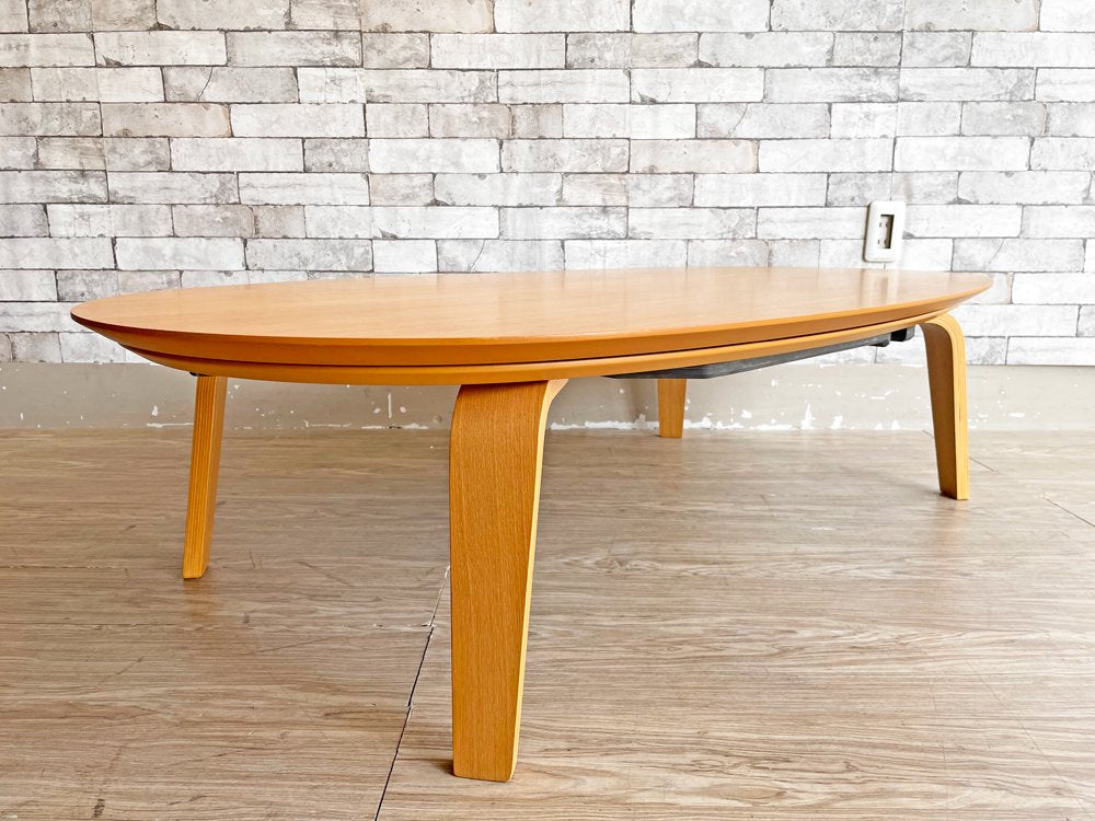 無印良品 MUJI タモ材 楕円こたつ ナチュラル フラットヒーター W134cm ローテーブル オーバル 廃番 中古品  買い取りしました。