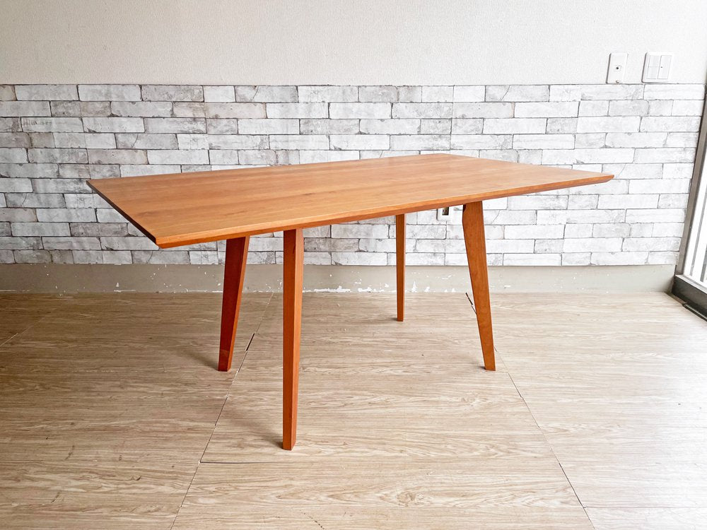 ブランチ BRUNCH ブラックチェリー材 リビング ダイニングテーブル TA-0084 無垢集成材 W140cm 参考定価15万4千円～ 中古品  買い取りしました。