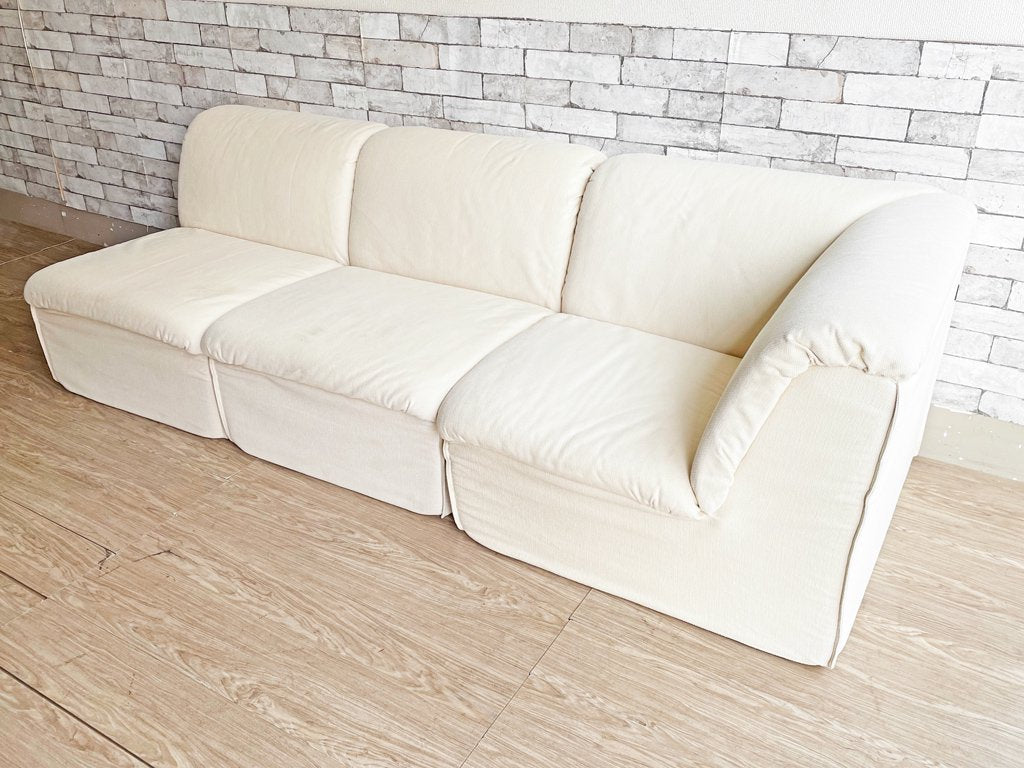イノベーター innovator バルーフ Balluff ソファ セット 3人掛け Coner ＆ Basic×2 アイボリー 替えカバー付き 参考定価 461,890円 中古品 買い取りしました。