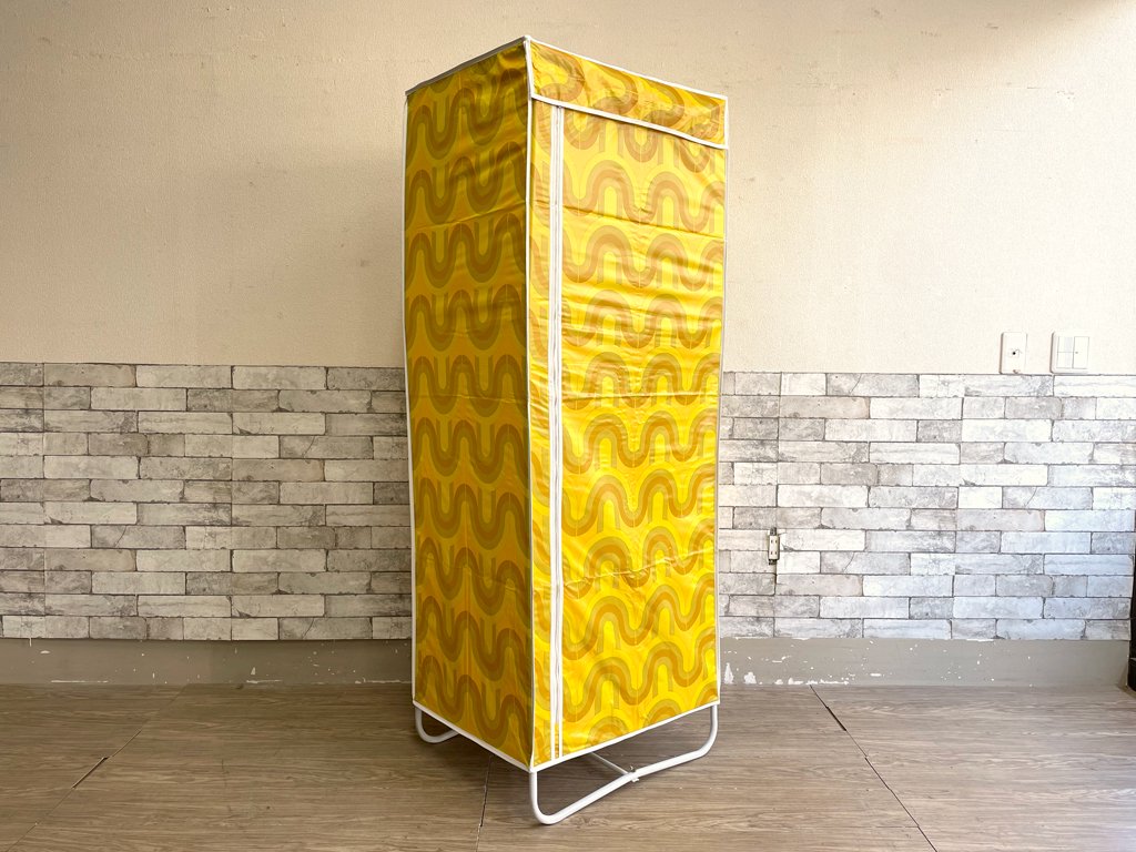 昭和レトロ ファンシーケース ワードローブ クローゼット 衣装ケース イエローカラー ビニール スペースエイジ ミッドセンチュリーデザイン 中古品 買い取りしました。