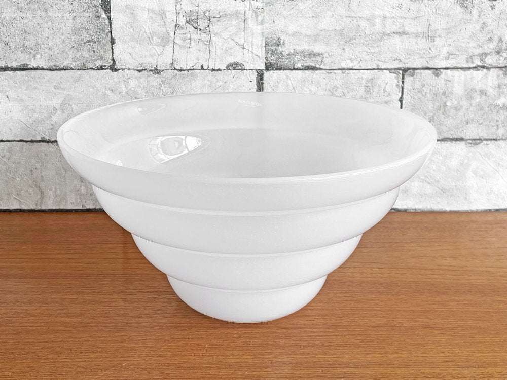 コスタボダ Kosta Boda ガラス サラダボウル ホワイト 直径24.5cm スウェーデン 北欧食器 中古品 買い取りしました。