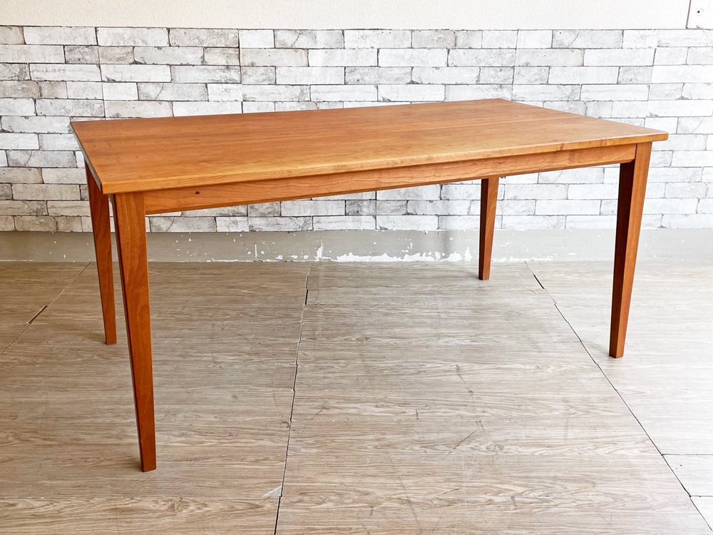 ウッドユウライクカンパニー WOOD YOU LIKE COMPANY カモシカ KAMOSHIKA ダイニングテーブル チェリー材 無垢集成材 W150cm 定価￥168,300- 中古品 買い取りしました。