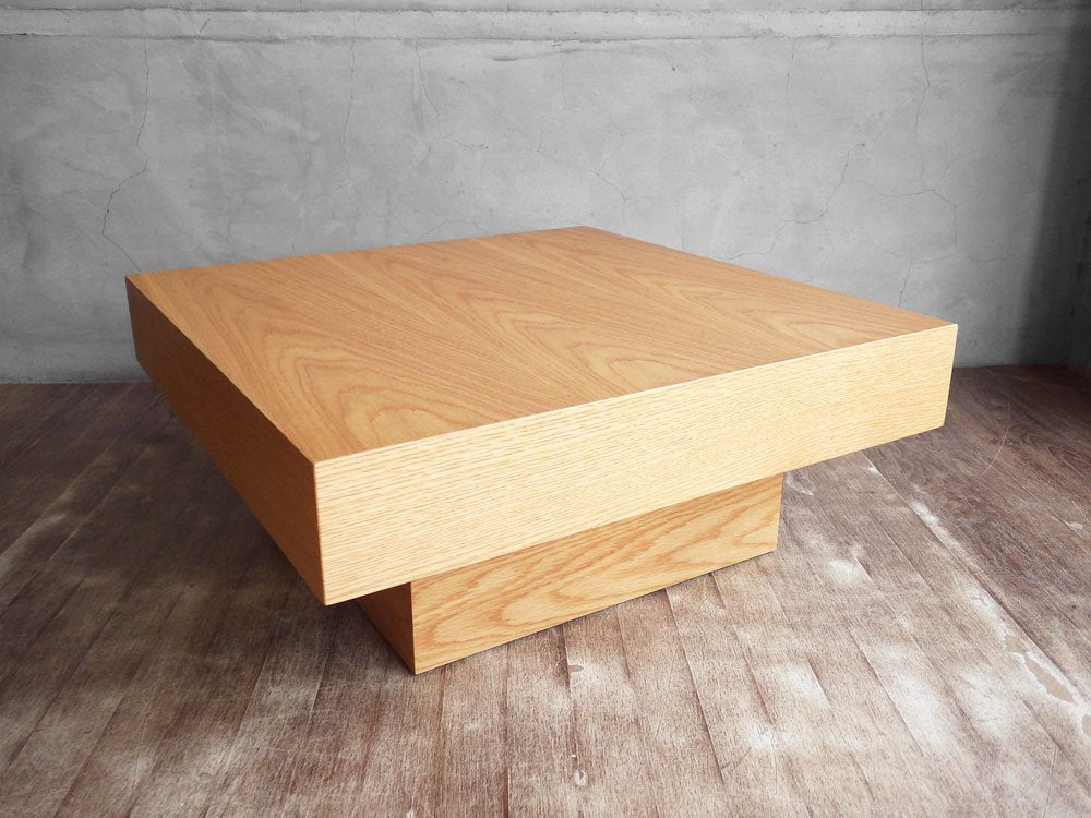 広松木工 hiromatsu FXテーブル Mサイズ ローテーブル オーク材 スクエア天板 天然木 オイル仕上げ ミニマル 展示美品 ～素材と形に拘ったシンプルモダンデザイン～