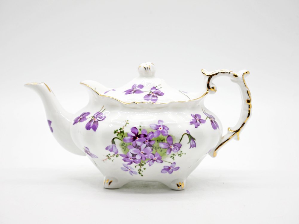 ハマースレイ Hammersley ヴィクトリアバイオレット Victorian Violets ティーポット スミレ ボーンチャイナ 1960-70s ビンテージ 英国食器 中古品 買い取りしました。