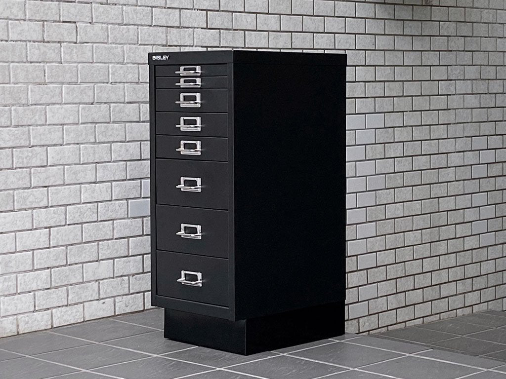 ビスレー BISLEY 29 Series A4 Cabinet デスクキャビネット ブラック 抽斗8杯 オフィス家具 英国 ～英国発。デスクキャビネットの大定番！～