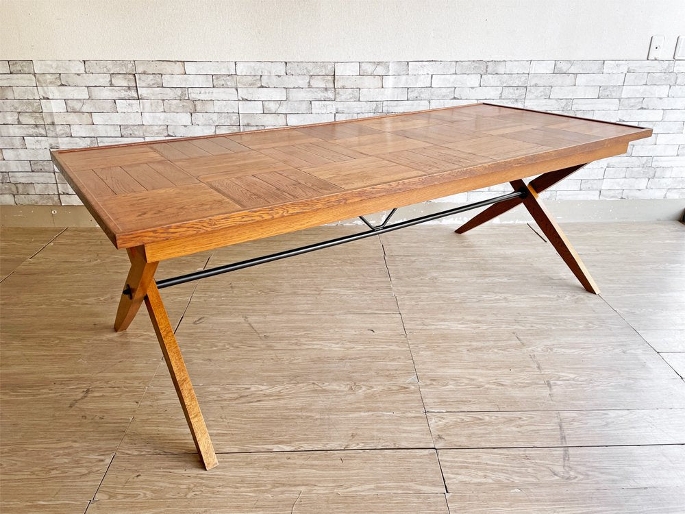 パシフィックファニチャーサービス P.F.S オペレーションBテーブル OPERATION B TABLE オーク無垢材 ダイニングテーブル オーダーサイズ W212cm 中古品 買い取りしました。