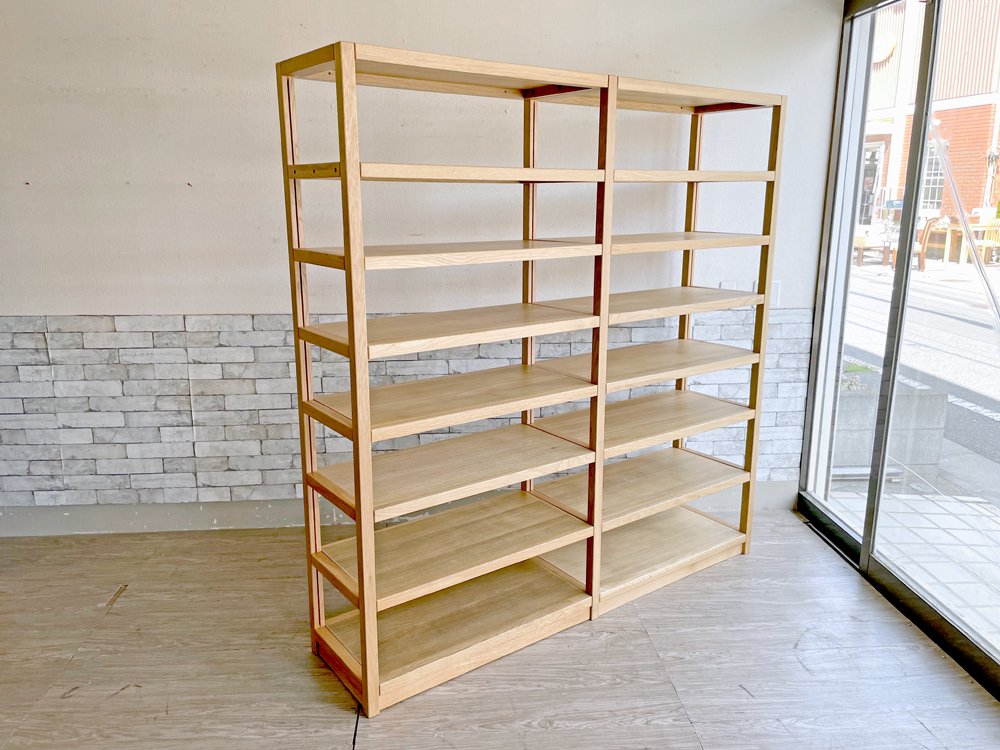 無印良品 MUJI オーク材 2列7段 ユニットシェルフ オープンシェルフ 本棚 W171×H175cm ナチュラルスタイル 廃番 希少 中古品 買い取りしました。