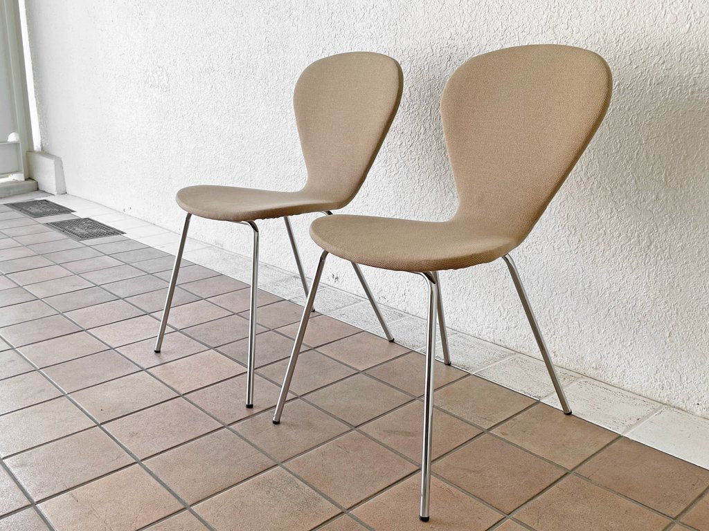 イデー IDEE カルバス CALEBASSE ダイニングチェア ベージュ系 ファブリック ブナ材 ナチュラルモダン 2脚セット 中古品 買い取りしました。